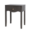 Cyrus Curved Bedside Table in Charcoal - Online8 New Zealand