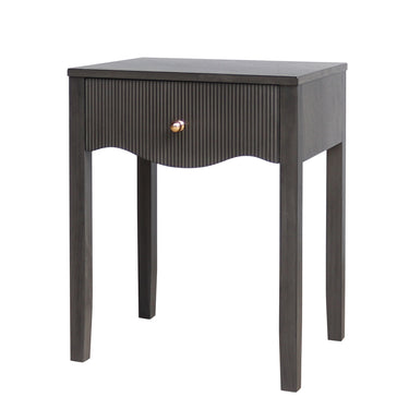 Cyrus Curved Bedside Table in Charcoal - Online8 New Zealand