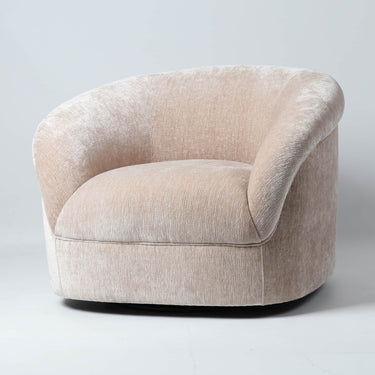 Cove Swivel Occasional Chair in Antique Ivory fabric