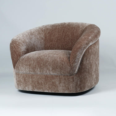 Cove Swivel Occasional Chair in Antique Gold fabric