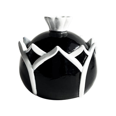 Petal Black and White Trinket Box