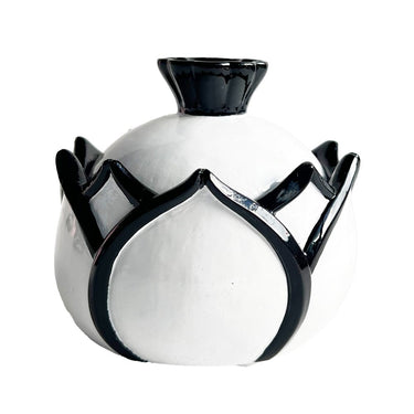 Petal White and Black Trinket Box