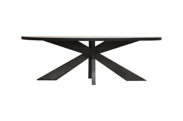 PURE Sarah Ellipse oval dining table 2500mm in weathered oak