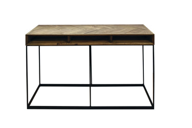 PURE Dakota console table in weathered reclaimed oak with slim metal frame