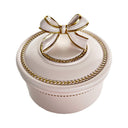 Pink & Gold Ribbon Trinket Box close up