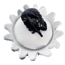 Plumage White and Black Trinket Box lid detail