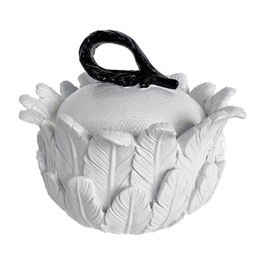 Plumage White and Black Trinket Box