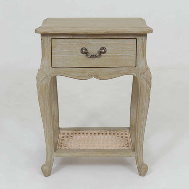 Monte Cristo Bedside Table in natural, full front view