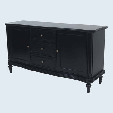 Allure Sideboard 150cm in black with two doors and three drawers