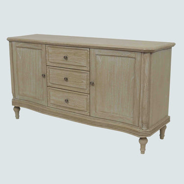 Allure Sideboard 150cm in natural timber with two doors and three drawers