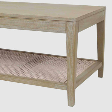 Moderno Coffee Table, detail of the rattan panel