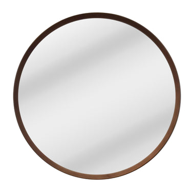 Oslo Wooden Mirror 100x100cm in walnut finish