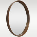 Oslo Wooden Mirror 80x80cm walnut frame detail