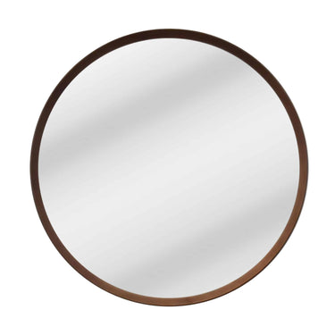 Oslo Wooden Mirror 80x80cm in walnut finish