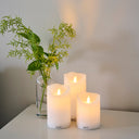 SIRIUS Sara Rechargeable S/3 Candles D75 - White