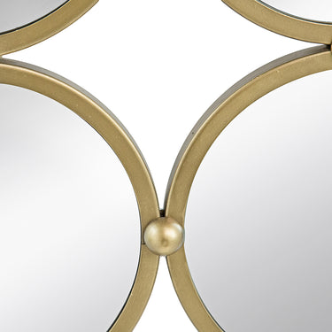 Detail of linked gold metal rings