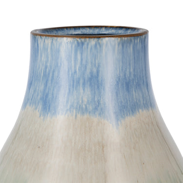 Ceramic Vase - Grey & Blue 26cm at Online8 Furniture Auckland NZ