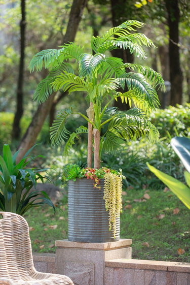 Concrete Planter - Rustic Olive 55cm at Online8 Furniture Auckland NZ