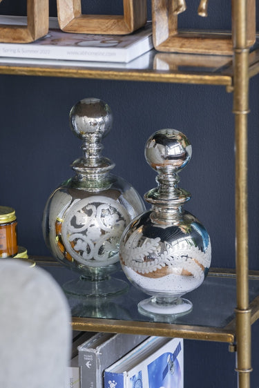 Antique Mirrored Apothecary Jar - 28cm at Online8 Furniture Auckland NZ