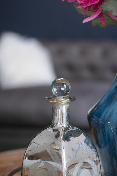 Antique Mirrored Jar with Stopper - 26cm at Online8 Furniture Auckland NZ