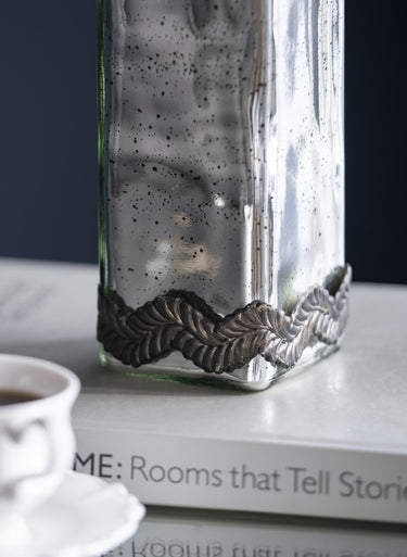 Antique Mirrored Bottle Vase - 31cm at Online8 Furniture Auckland NZ