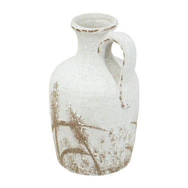 Ceramic Vase - Cream & Natural 26cm at Online8 Furniture Auckland NZ