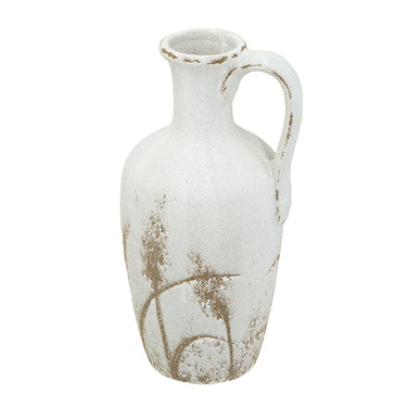 Ceramic Vase - Cream & Natural 34cm at Online8 Furniture Auckland NZ