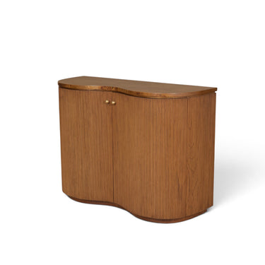 Paloma Wave Sideboard 2 Door in light roasted coffee with a mappa veneer top