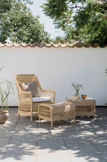 SIKA Georgia Garden Dawn Outdoor Footstool - Natural