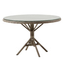 Sika Design Georgia Garden Grace Round Outdoor Dining Table with Glass Top - Antique