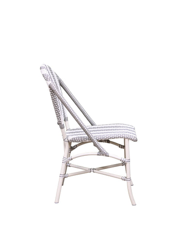 SIKA Alu-Affair Sofie Outdoor Dining Chair - Grey & White Stripe