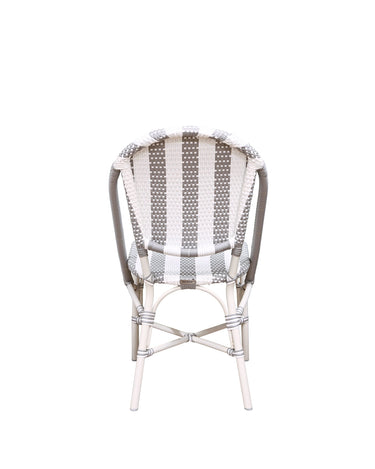 SIKA Alu-Affair Sofie Outdoor Dining Chair - Grey & White Stripe