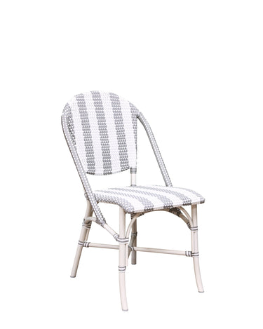SIKA Alu-Affair Sofie Outdoor Dining Chair - Grey & White Stripe
