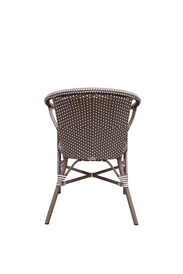 SIKA Alu-Affair Madeleine Outdoor Armchair - Cappuccino w/White Dot
