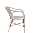 SIKA Alu-Affair Madeleine Outdoor Armchair - White w/Cappuccino Dot, White Frame