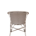 SIKA Alu-Affair Madeleine Outdoor Armchair - White w/Cappuccino Dot, White Frame