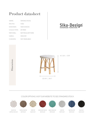 SIKA Affair Simone Low Stool - Black