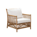 SIKA Exterior Caroline Outdoor Lounge Chair w/White Cushions - Antique