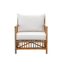 SIKA Exterior Caroline Outdoor Lounge Chair w/White Cushions - Antique