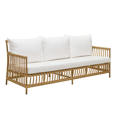 SIKA Exterior Caroline Outdoor Sofa w/White Cushions - Antique