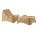 SIKA Icons Chill Rattan Lounge Chair & Footstool - Natural