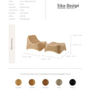 SIKA Icons Chill Rattan Lounge Chair & Footstool - Natural