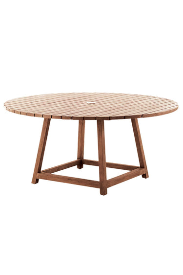 SIKA Teak George Round Outdoor Dining Table - D160cm