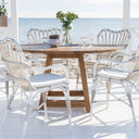 SIKA Teak George Round Outdoor Dining Table - D160cm