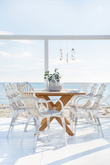 SIKA Teak Colonial Outdoor Dining Table - 100 x 200cm