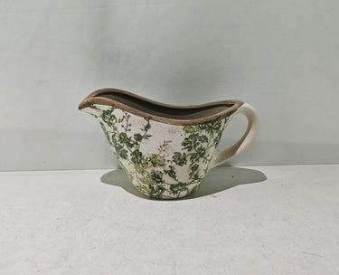 Green Floral Ceramic Jug - 14cm at Online8 Furniture Auckland NZ