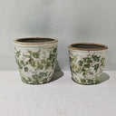 Green Floral Pot - 14cm at Online8 Furniture Auckland NZ