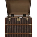 Rare Brass Bound Striped Square Trunk at Online8 Furniture Auckland NZ