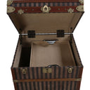 Rare Brass Bound Striped Square Trunk at Online8 Furniture Auckland NZ