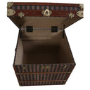 Rare Brass Bound Striped Square Trunk at Online8 Furniture Auckland NZ